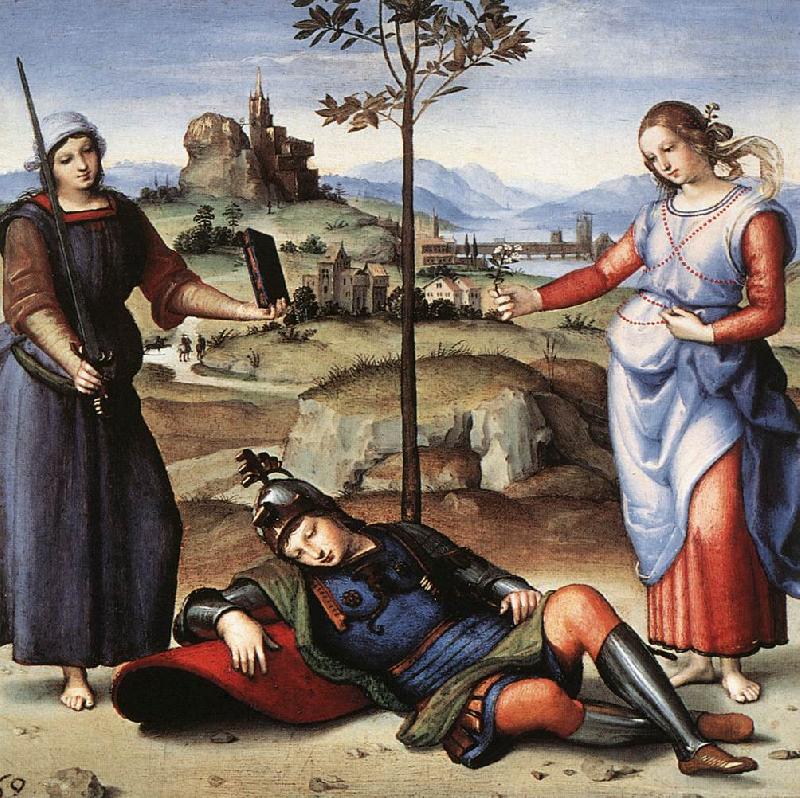 RAFFAELLO Sanzio Allegory (The Knight's Dream) oil painting picture